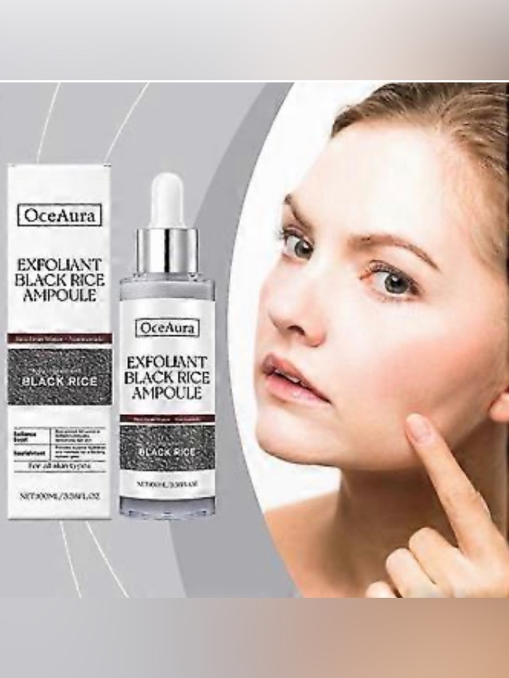 OceAura Black Rice Brightening Exfoliating Solution